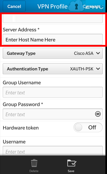 آموزش اتصال به وی پی ان ikev2 بر روی Balckberry