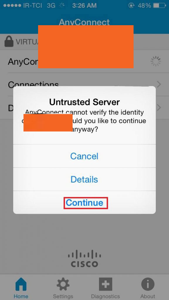 فیلترشکن Cisco در آیفون و آیپاد