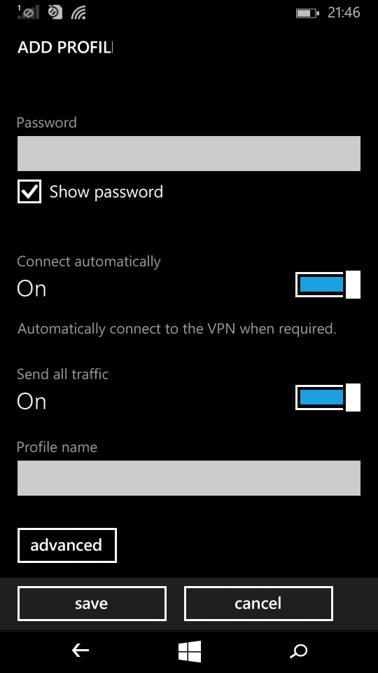 فیلترشکن ikev2 برای ویندوزفون
