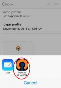 فیلتر شکن OpenVPN در آیفون و آیپاد