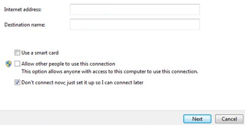 ساخت کانکشن pptp