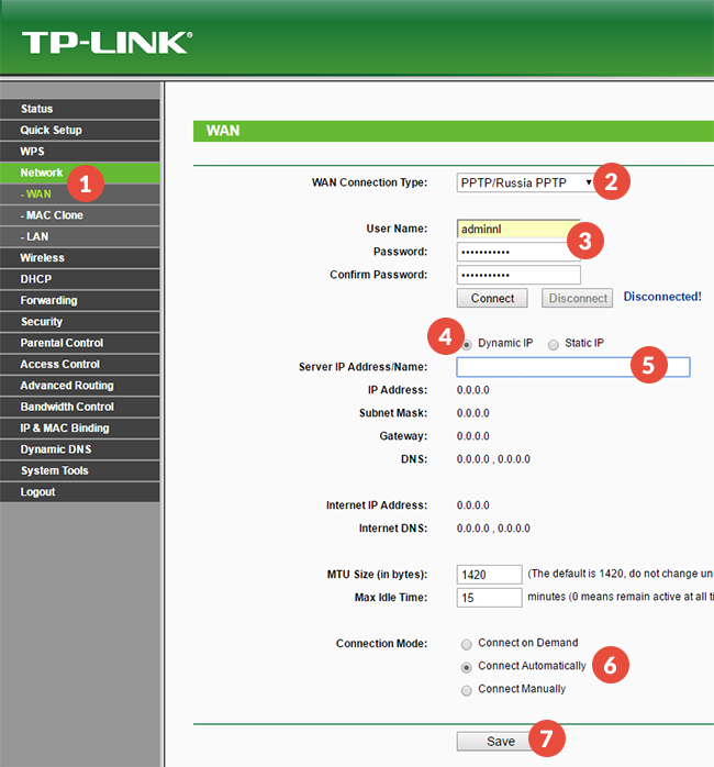 آموزش تنظیم سرویس PPTP/L2TP برای مودم TP-Link