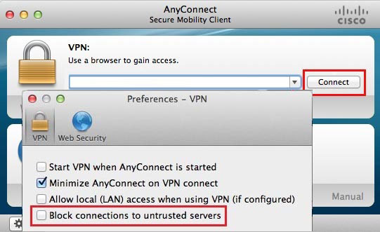 اتصال به Cisco برای مک