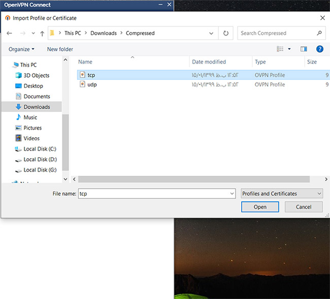 آموزش اتصال به فیلترشکن OpenVPN در ویندوز
