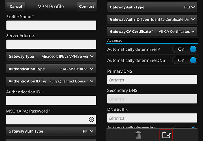 سرویس وی پی ان L2TP بر روی گوشی های بلک بری 